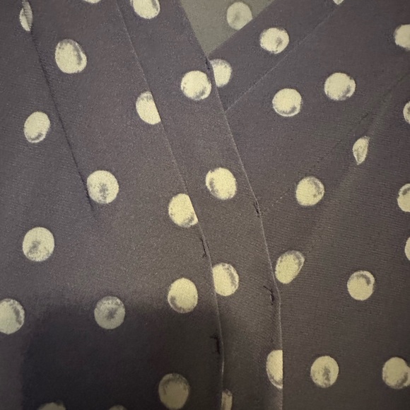 Lane Bryant Blue Polka Dot Blouse - Picture 2 of 2